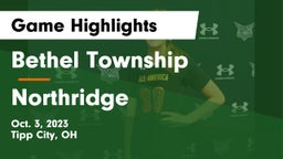 Bethel Township  vs Northridge  Game Highlights - Oct. 3, 2023