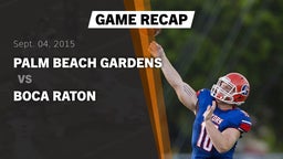 Recap: Palm Beach Gardens  vs. Boca Raton  2015