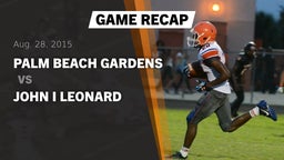 Recap: Palm Beach Gardens  vs. John I Leonard  2015