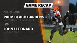 Recap: Palm Beach Gardens  vs. John I Leonard  2016