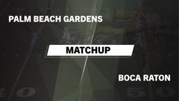 Matchup: Palm Beach Gardens vs. Boca Raton  2016