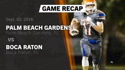 Recap: Palm Beach Gardens  vs. Boca Raton  2016