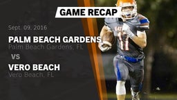 Recap: Palm Beach Gardens  vs. Vero Beach  2016