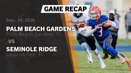 Recap: Palm Beach Gardens  vs. Seminole Ridge  2016