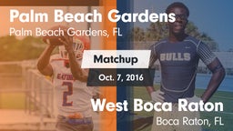 Matchup: Palm Beach Gardens vs. West Boca Raton  2016