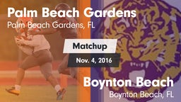 Matchup: Palm Beach Gardens vs. Boynton Beach  2016