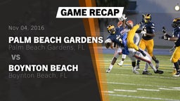 Recap: Palm Beach Gardens  vs. Boynton Beach  2016
