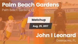 Matchup: Palm Beach Gardens vs. John I Leonard  2017