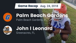 Recap: Palm Beach Gardens  vs. John I Leonard  2018