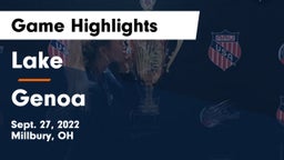 Lake  vs Genoa  Game Highlights - Sept. 27, 2022
