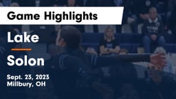 Lake  vs Solon  Game Highlights - Sept. 23, 2023