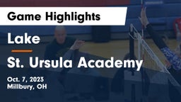 Lake  vs St. Ursula Academy  Game Highlights - Oct. 7, 2023