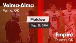 Matchup: Velma-Alma High vs. Empire  2016