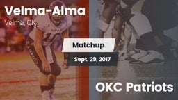 Matchup: Velma-Alma High vs. OKC Patriots 2017