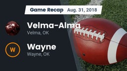 Recap: Velma-Alma  vs. Wayne  2018