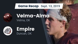 Recap: Velma-Alma  vs. Empire  2019