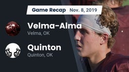 Recap: Velma-Alma  vs. Quinton  2019