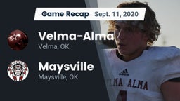 Recap: Velma-Alma  vs. Maysville  2020