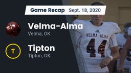 Recap: Velma-Alma  vs. Tipton  2020