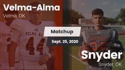 Matchup: Velma-Alma High vs. Snyder  2020