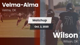 Matchup: Velma-Alma High vs. Wilson  2020