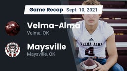 Recap: Velma-Alma  vs. Maysville  2021