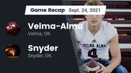 Recap: Velma-Alma  vs. Snyder  2021