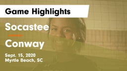 Socastee  vs Conway Game Highlights - Sept. 15, 2020
