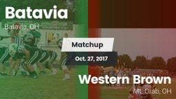 Matchup: Batavia  vs. Western Brown  2017