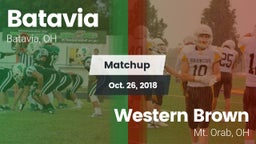 Matchup: Batavia  vs. Western Brown  2018