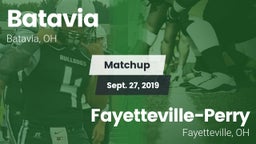 Matchup: Batavia  vs. Fayetteville-Perry  2019