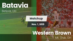 Matchup: Batavia  vs. Western Brown  2019