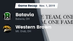 Recap: Batavia  vs. Western Brown  2019