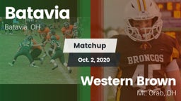 Matchup: Batavia  vs. Western Brown  2020