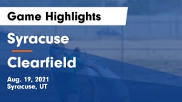 Syracuse  vs Clearfield  Game Highlights - Aug. 19, 2021