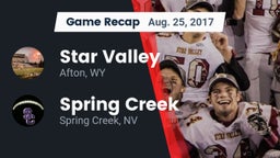 Recap: Star Valley  vs. Spring Creek  2017