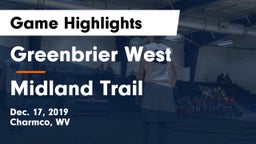 Greenbrier West  vs Midland Trail Game Highlights - Dec. 17, 2019