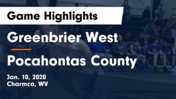 Greenbrier West  vs Pocahontas County Game Highlights - Jan. 10, 2020