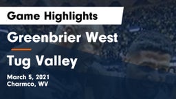 Greenbrier West  vs Tug Valley  Game Highlights - March 5, 2021