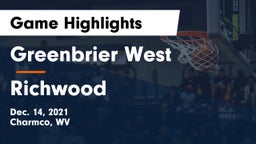 Greenbrier West  vs Richwood  Game Highlights - Dec. 14, 2021