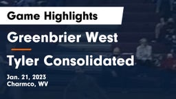 Greenbrier West  vs Tyler Consolidated  Game Highlights - Jan. 21, 2023