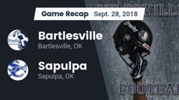 Recap: Bartlesville  vs. Sapulpa  2018