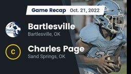 Recap: Bartlesville  vs. Charles Page  2022