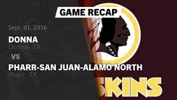 Recap: Donna  vs. Pharr-San Juan-Alamo North  2016
