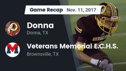 Recap: Donna  vs. Veterans Memorial E.C.H.S. 2017