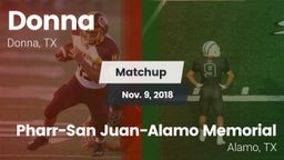 Matchup: Donna  vs. Pharr-San Juan-Alamo Memorial  2018
