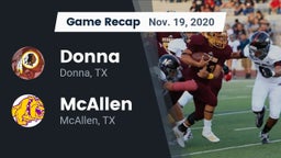 Recap: Donna  vs. McAllen  2020