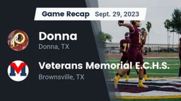 Recap: Donna  vs. Veterans Memorial E.C.H.S. 2023