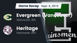 Recap: Evergreen  (Vancouver) vs. Heritage  2019