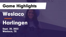 Weslaco  vs Harlingen  Game Highlights - Sept. 20, 2022